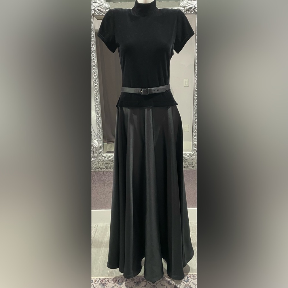 VINTAGE 90s Y2K Cache Velvet Satin Gown Dress